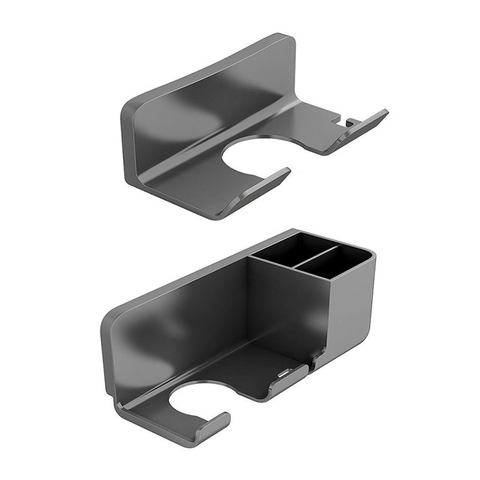 Hair Dryer Holder Wall Mounted with Self Adhesive, Stainless Steel Wall Mount Adhesive Rack Organizer for Hair Blow Dryer