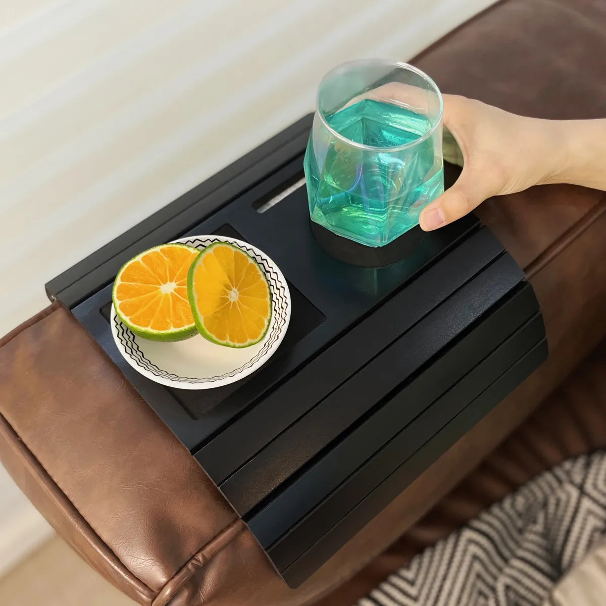 Mini Bamboo Couch Arm Table (Natural)