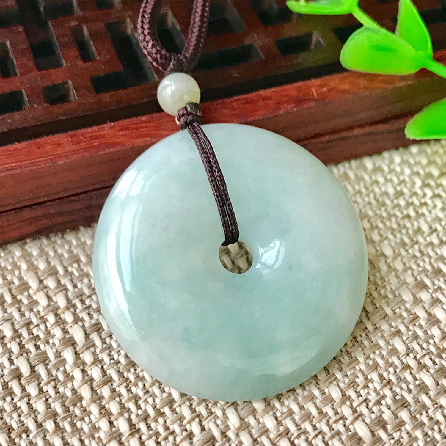 Ping An Buckle, Placket, Magnetic Buckle Brooch, Imitation Jade Tassel, Ancient Style Cheongsam