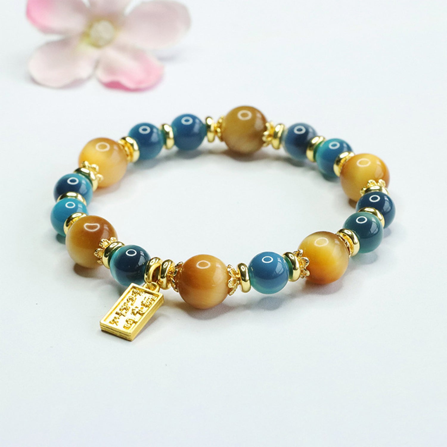 Bracelets for Men & Women - Handmade Stretchy Beaded Feng Shui Jewelry, Natural Stone Protection Gift Set