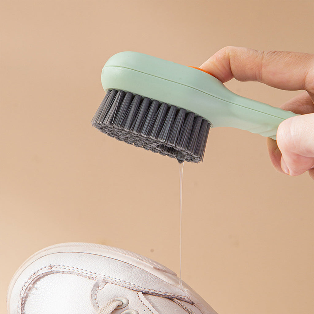 2 Pack Shoe Cleaning Brush -Sneaker Shoe Cleaner Brush-Soft Bristle Cleaning Shoes Scrubber-Long Handle Shoe Scrubbing Brush
