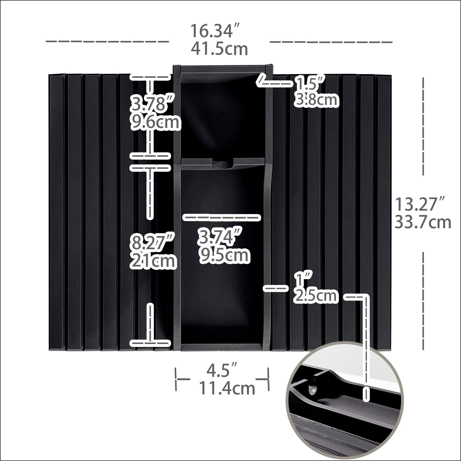 Bamboo Couch Cup Holder (Black)