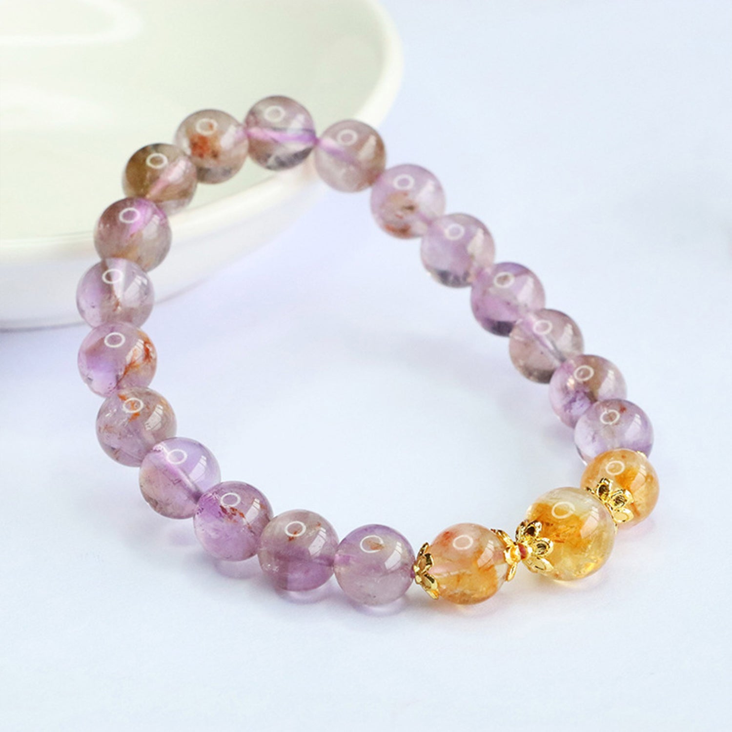 Bracelets for Men & Women - Handmade Stretchy Beaded Feng Shui Jewelry, Natural Stone Protection Gift Set