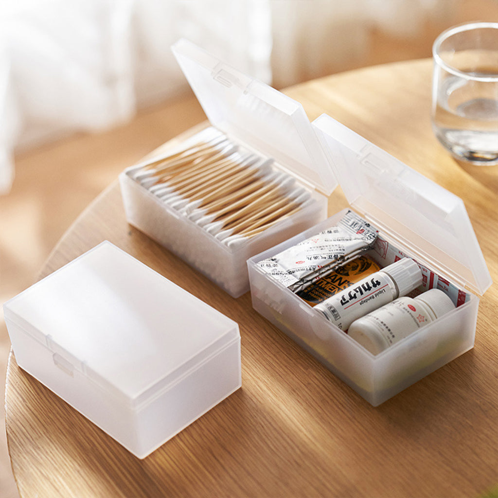 Mini Plastic Storage Containers Box with Lid, Small Storage Containers Travel Case 4x3x1 Inches Clear Rectangle Box Organizer