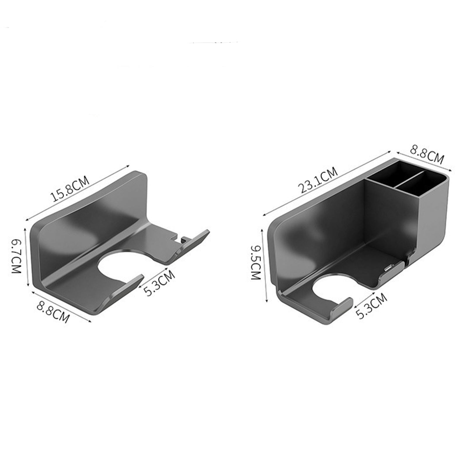 Hair Dryer Holder Wall Mounted with Self Adhesive, Stainless Steel Wall Mount Adhesive Rack Organizer for Hair Blow Dryer