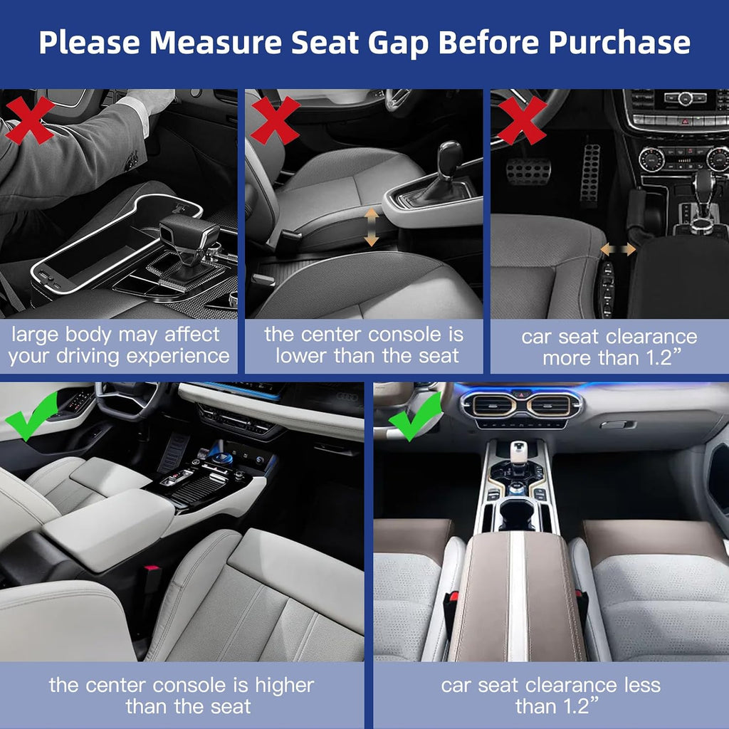 Aorsnlar 2 Pack Car Seat Gap Filler with LED Light