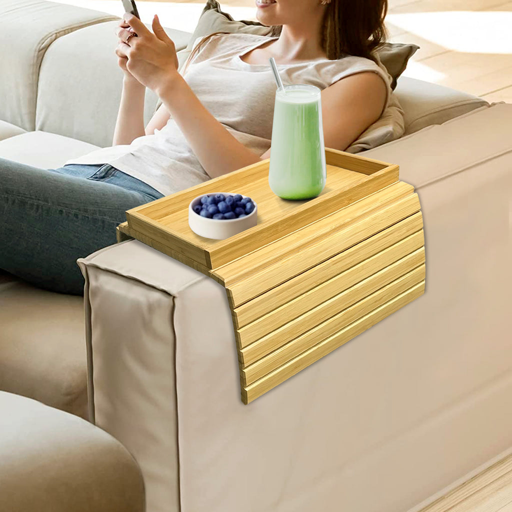 Bamboo Sofa Arm Table (Grey)