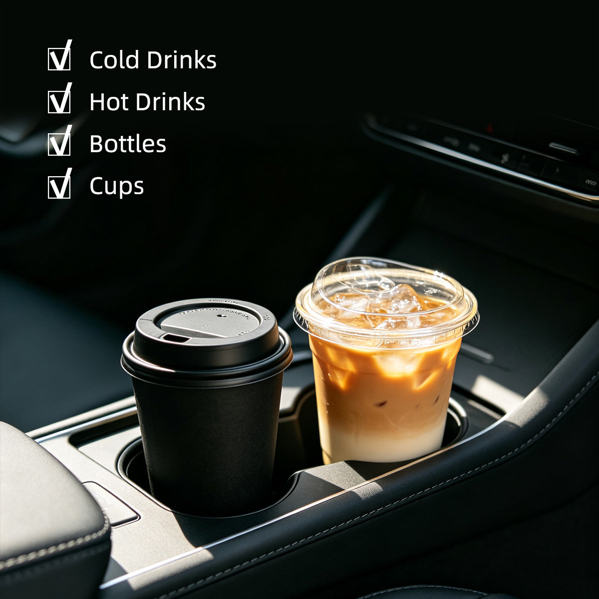 Silicone Car Cup Holder Coasters, 4 Pack Non-Slip Mat for Drink Placement, Universal Fit for Vehicle Cup Holders