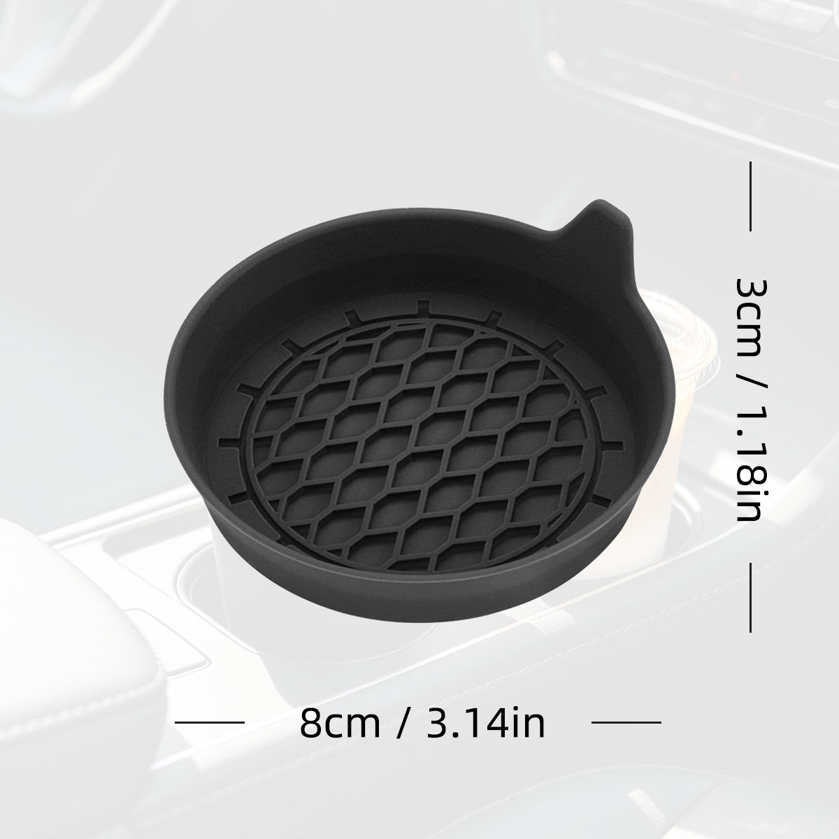 Silicone Car Cup Holder Coasters, 4 Pack Non-Slip Mat for Drink Placement, Universal Fit for Vehicle Cup Holders