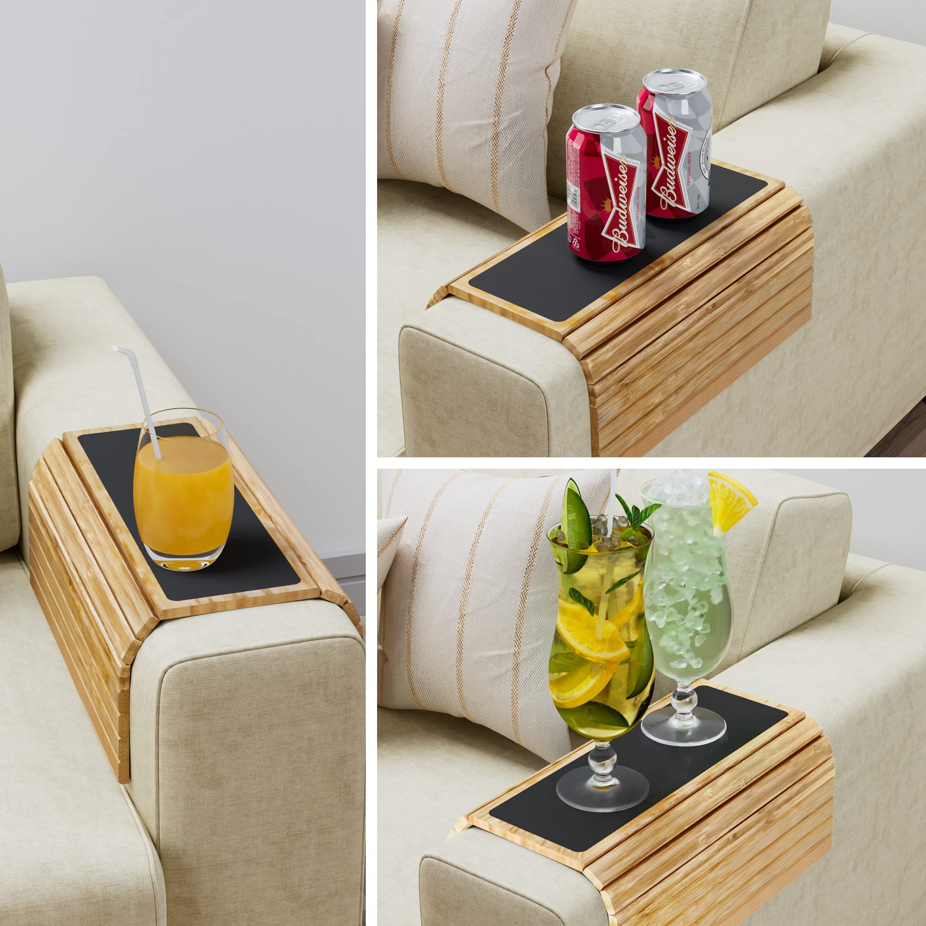 Bamboo Couch Arm Tray (Natural)